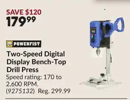 Princess Auto Two-Speed Digital Display Bench-Top Drill Press offer