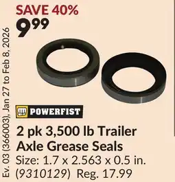 Princess Auto 2 pk 3,500 lb Trailer Axle Grease Seals offer