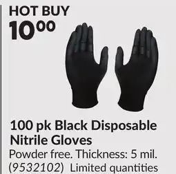 Princess Auto 100 pk Black Disposable Nitrile Gloves offer