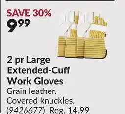 Princess Auto 2 pr Large Extended-Cuff Work Gloves offer