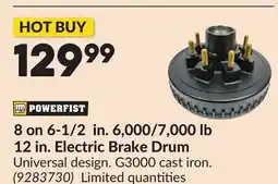 Princess Auto 8 on 6-1/2 in. 6,000/7,000 lb 12 in. Electric Brake Drum offer