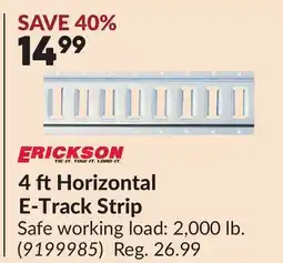 Princess Auto 4 ft Horizontal E-Track Strip offer
