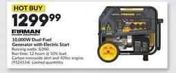 Princess Auto 10,000W Dual-Fuel Generator with Electric Start offer