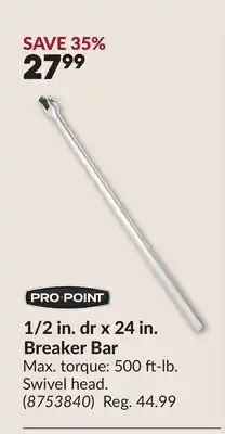 Princess Auto 1/2 in. dr x 24 in. Breaker Bar offer