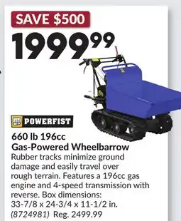 Princess Auto 660 lb 196cc Gas-Powered Wheelbarrow offer
