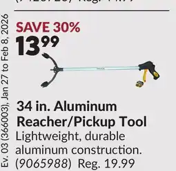 Princess Auto 34 in. Aluminum Reacher/Pickup Tool offer