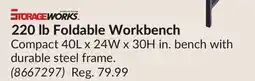 Princess Auto 220 lb Foldable Workbench offer