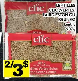 Supermarché PA LENTILLES CLIC (VERTES, LAIRD,ESTON OU BRUNES) | Lentils offer