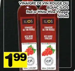 Supermarché PA VINAIGRE DE VIN ROUGE OU BLANC ILIOS | Red or White Wine Vinegar offer
