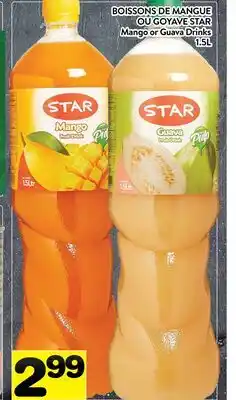 Supermarché PA BOISSONS DE MANGUE OU GOYAVE STAR | Mango or Guava Drinks offer
