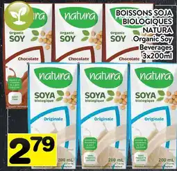 Supermarché PA BOISSONS SOJA BIOLOGIQUES NATURA | Organic Soy Beverages offer