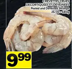 Supermarché PA CREVETTES CRUES DECORTIQUÉES ET DÉVEINÉES | Peeled and Deveined Shrimps offer