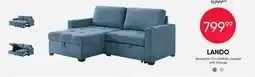 Meubles RD Lando - Compact Reversible Convertible Loveseat with Storage offer