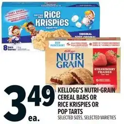 Metro Kellogg's nutri-grain cereal bars or rice krispies or pop tarts offer