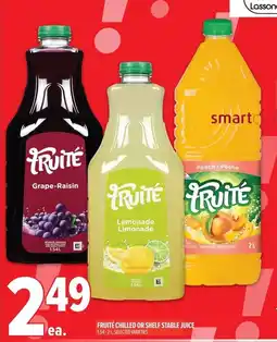 Metro Fruité chilled or shelf stable juice offer