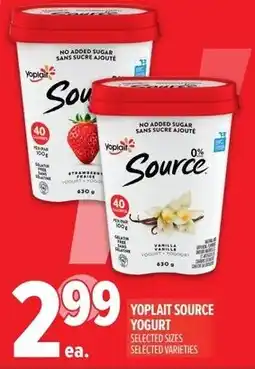 Metro Yoplait source yogurt offer