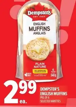 Metro Dempster's english muffins offer