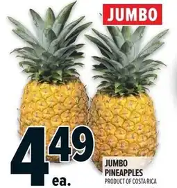 Metro Jumbo pineapples offer