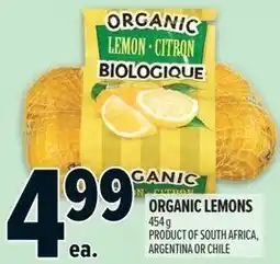 Metro Organic lemons offer