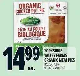 Metro Yorkshire valley farms organic meat pies offer