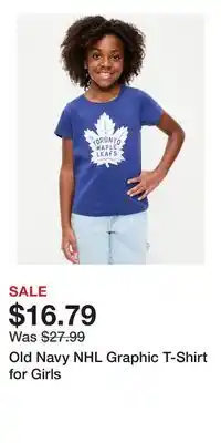 Old Navy Old Navy NHL Graphic T-Shirt for Girls offer