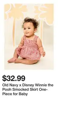 Old Navy Old Navy x Disney Winnie the Pooh Smocked Skirt One-Piece for Baby offer