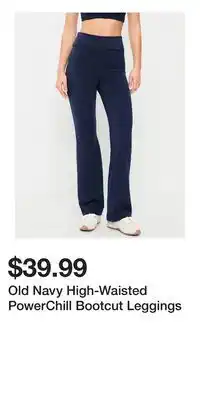 Old Navy Old Navy High-Waisted PowerChill Bootcut Leggings offer