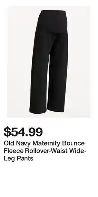 Old Navy Old Navy Maternity Bounce Fleece Rollover-Waist Wide-Leg Pants offer