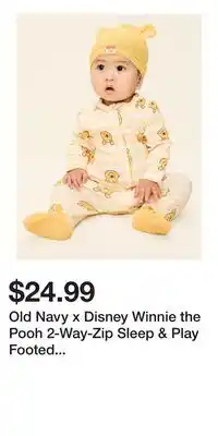 Old Navy Old Navy x Disney Winnie the Pooh 2-Way-Zip Sleep & Play Footed One-Piece for Baby offer