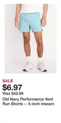 Old Navy Old Navy Performance Vent Run Shorts -- 5-inch inseam offer