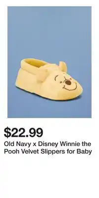 Old Navy Old Navy x Disney Winnie the Pooh Velvet Slippers for Baby offer