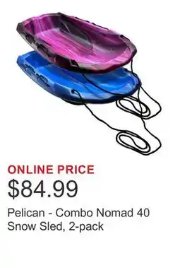 Costco Pelican - Combo Nomad 40 Snow Sled, 2-pack offer