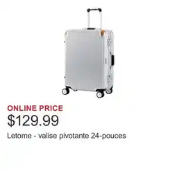 Costco Letome - valise pivotante 24-pouces offer
