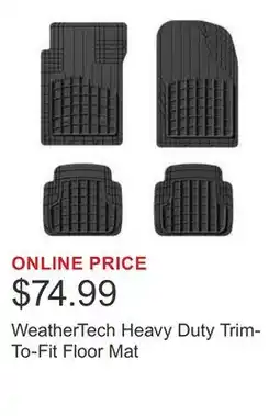 Costco WeatherTech Heavy Duty Trim-To-Fit Floor Mat offer
