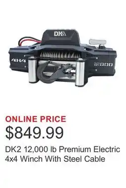 Costco DK2 12,000 lb Premium Electric 4x4 Winch With Steel Cable offer