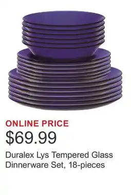 Costco Duralex Lys Tempered Glass Dinnerware Set, 18-pieces offer