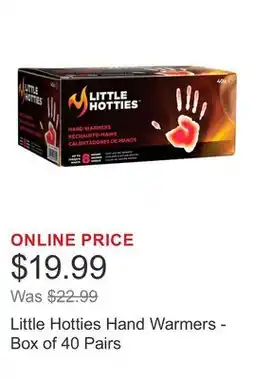 Costco Little Hotties Hand Warmers - Box of 40 Pairs offer