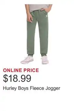 Costco Hurley Boys Fleece Jogger offer