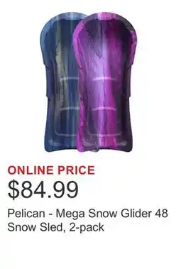 Costco Pelican - Mega Snow Glider 48 Snow Sled, 2-pack offer