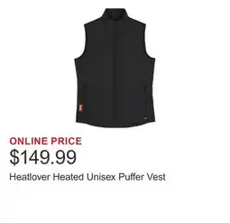 Costco Heatlover Heated Unisex Puffer Vest offer