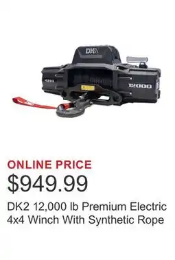 Costco DK2 12,000 lb Premium Electric 4x4 Winch With Synthetic Rope offer