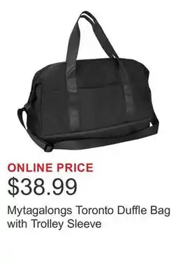 Costco Mytagalongs Toronto Duffle Bag with Trolley Sleeve offer