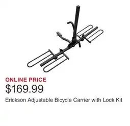 Costco Erickson Adjustable Bicycle Carrier with Lock Kit offer