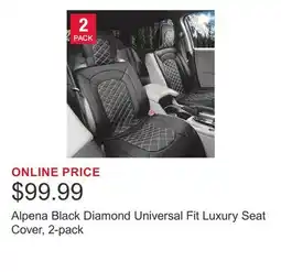 Costco Alpena Black Diamond Universal Fit Luxury Seat Cover, 2-pack offer