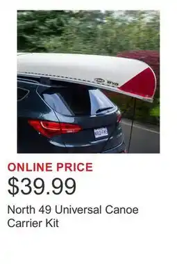 Costco North 49 Universal Canoe Carrier Kit offer