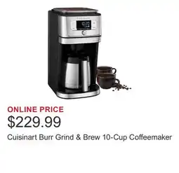 Costco Cuisinart Burr Grind & Brew 10-Cup Coffeemaker offer