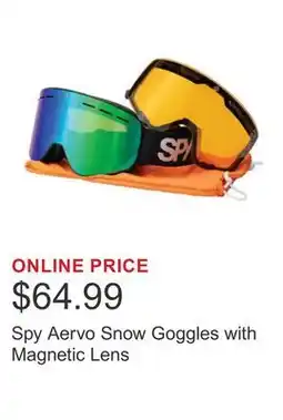 Costco Spy Aervo Snow Goggles with Magnetic Lens offer