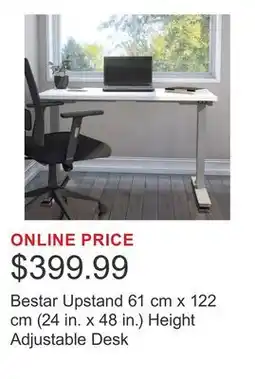 Costco Bestar Upstand 61 cm x 122 cm (24 in. x 48 in.) Height Adjustable Desk offer