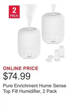 Costco Pure Enrichment Hume Sense Top Fill Humidifier offer