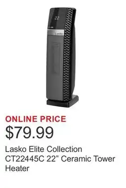 Costco Lasko Elite Collection CT22445C 22 Ceramic Tower Heater offer